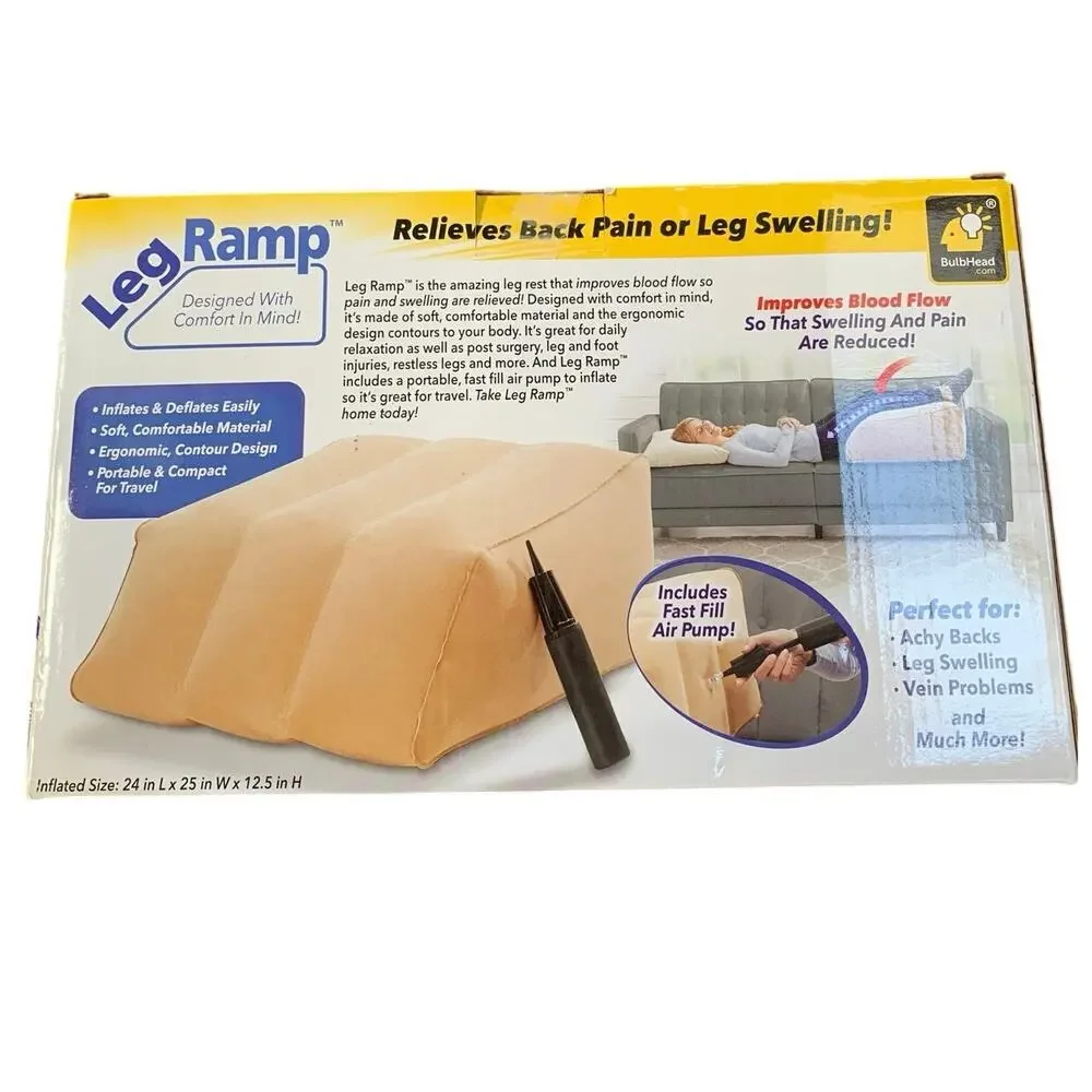 Leg Ramp for Back, Hip, Knee, and Leg Pain Relief, Improves Circulation